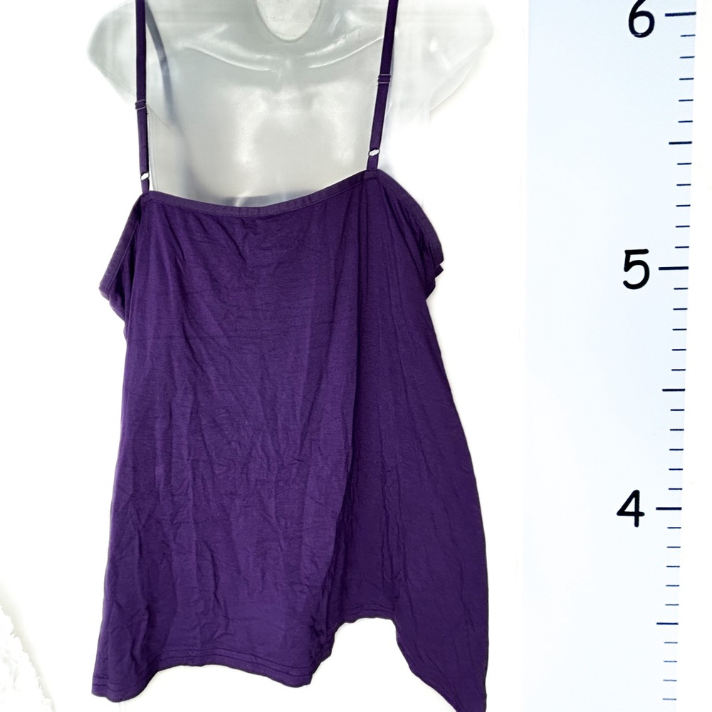 Lane Bryant Purple Chemise Tank‎ Top w/Lace 22/24 - Picture 2 of 7